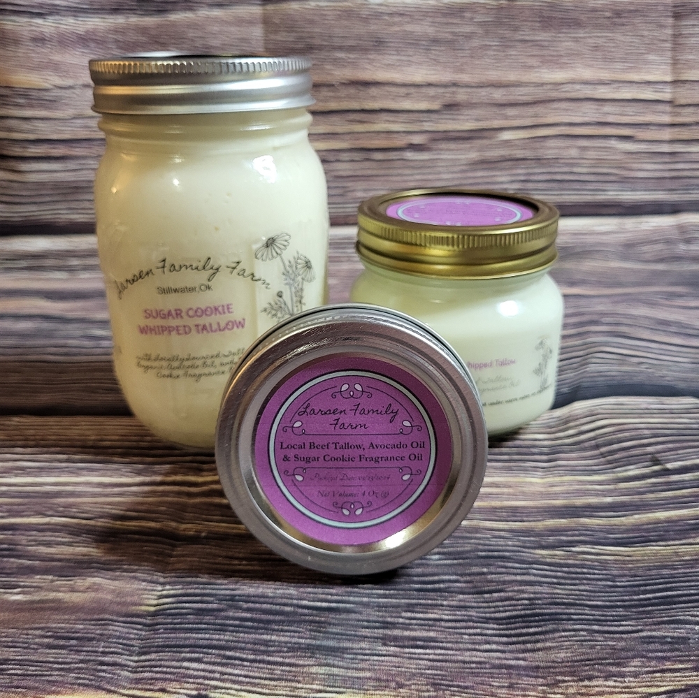 16oz Larsen Family Farms Sugar Cookie Whipped Tallow
